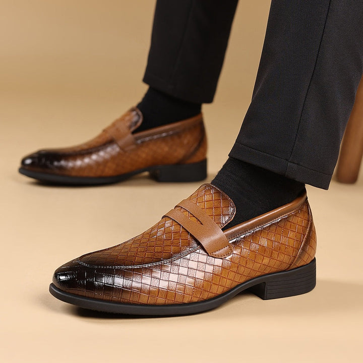 Ashworth | Woven-Texture Slip-On Loafers