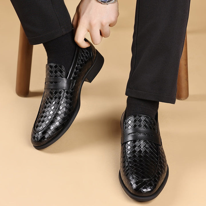 Ashworth | Woven-Texture Slip-On Loafers