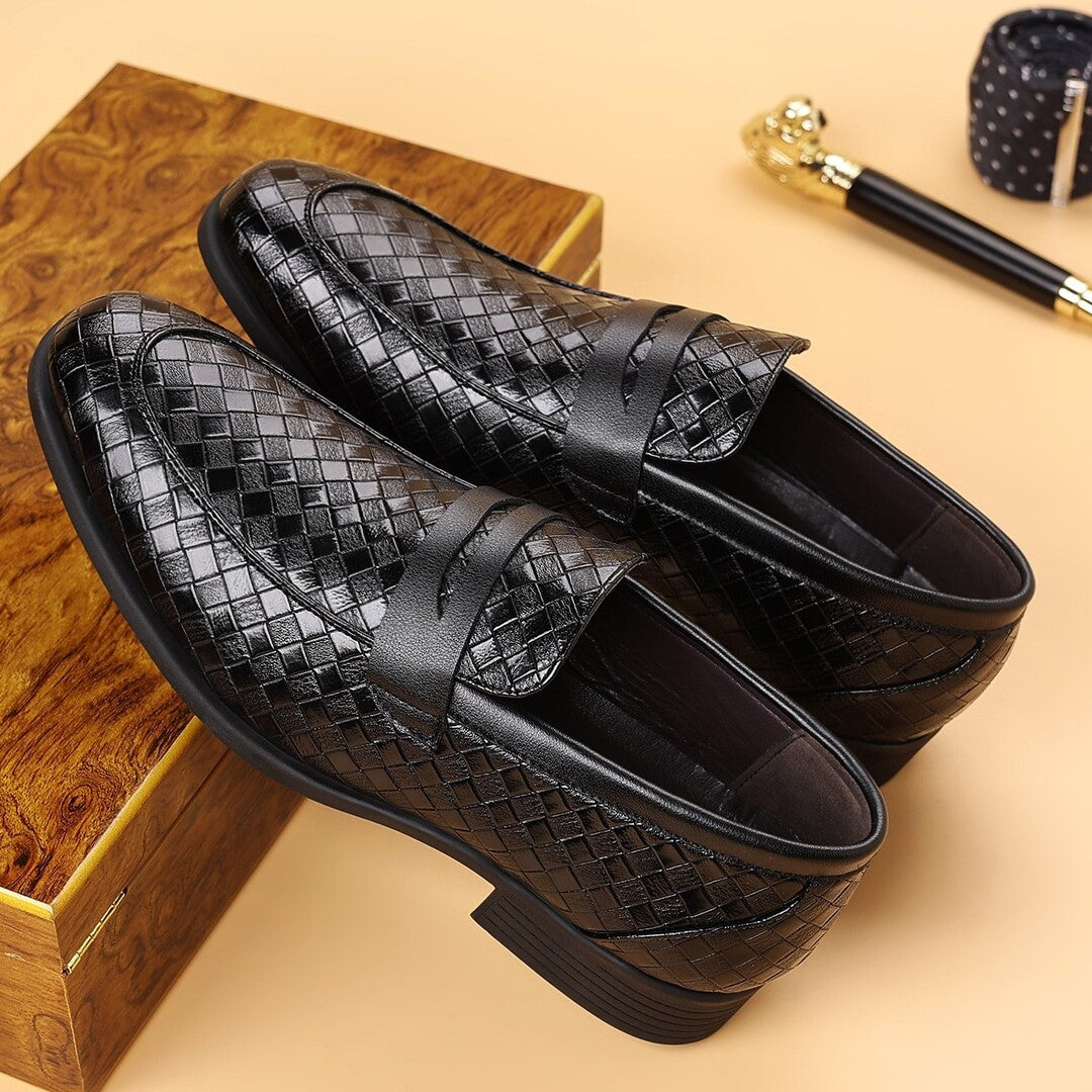 Ashworth | Woven-Texture Slip-On Loafers