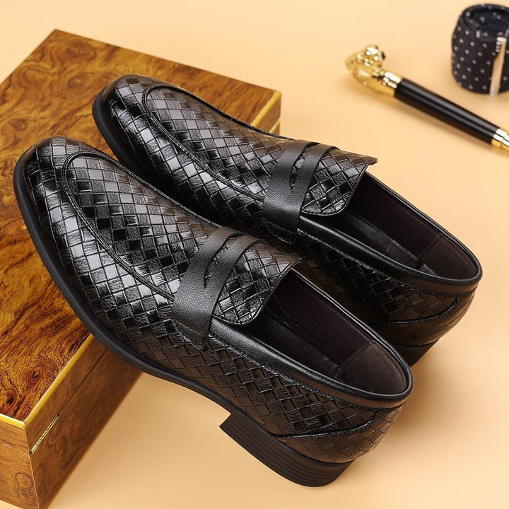 Ashworth | Woven-Texture Slip-On Loafers