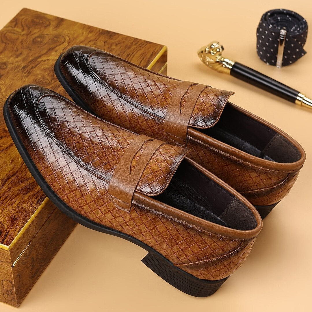 Ashworth | Woven-Texture Slip-On Loafers