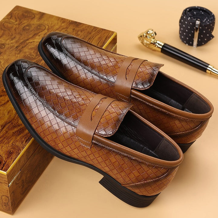Ashworth | Woven-Texture Slip-On Loafers