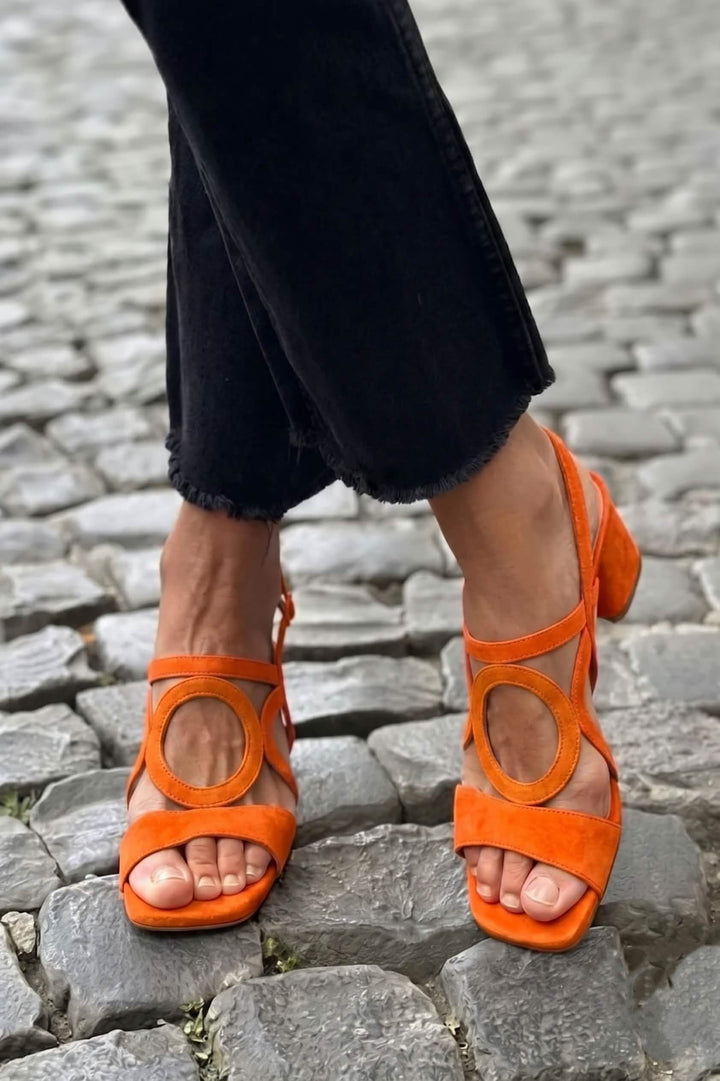 Gwendolyn | Circle-Strap Heeled Sandals