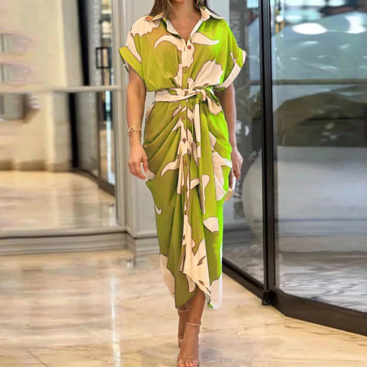 Patricia | Elegant Belted Shirt Dress