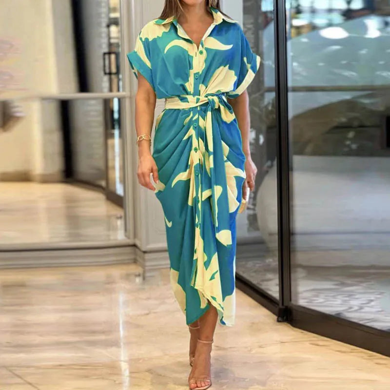 Patricia | Elegant Belted Shirt Dress