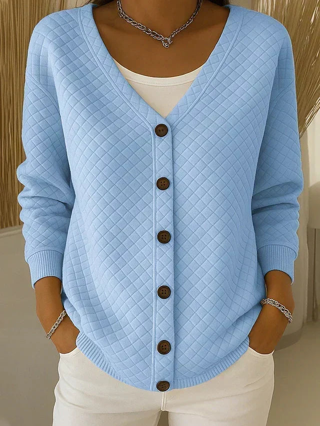 Bonnie | Quilted Button-Front Cardigan