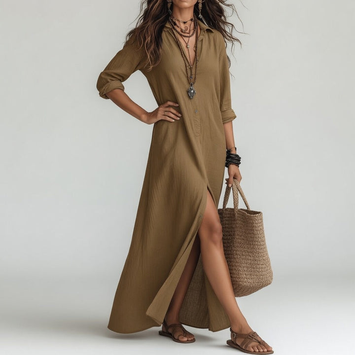 Solange | Relaxed Bohemian Shirt Dress