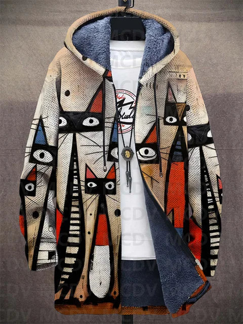 Reuben | Artistic Print Hooded Jacket