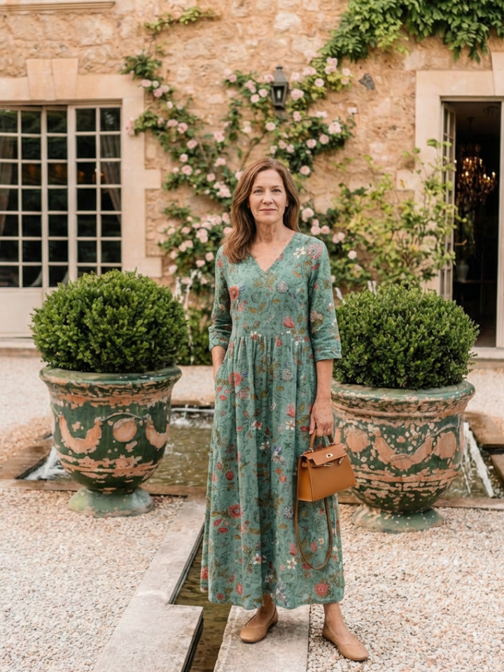 Miranda | Floral V-Neck Maxi Dress