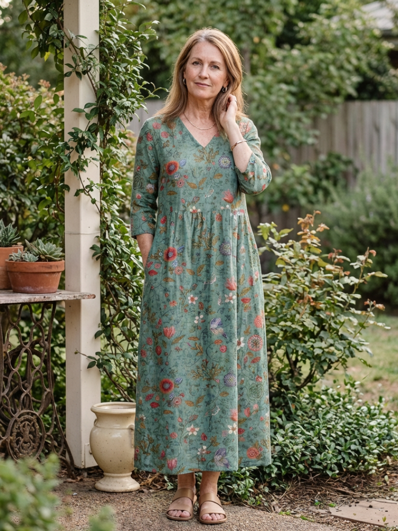 Miranda | Floral V-Neck Maxi Dress
