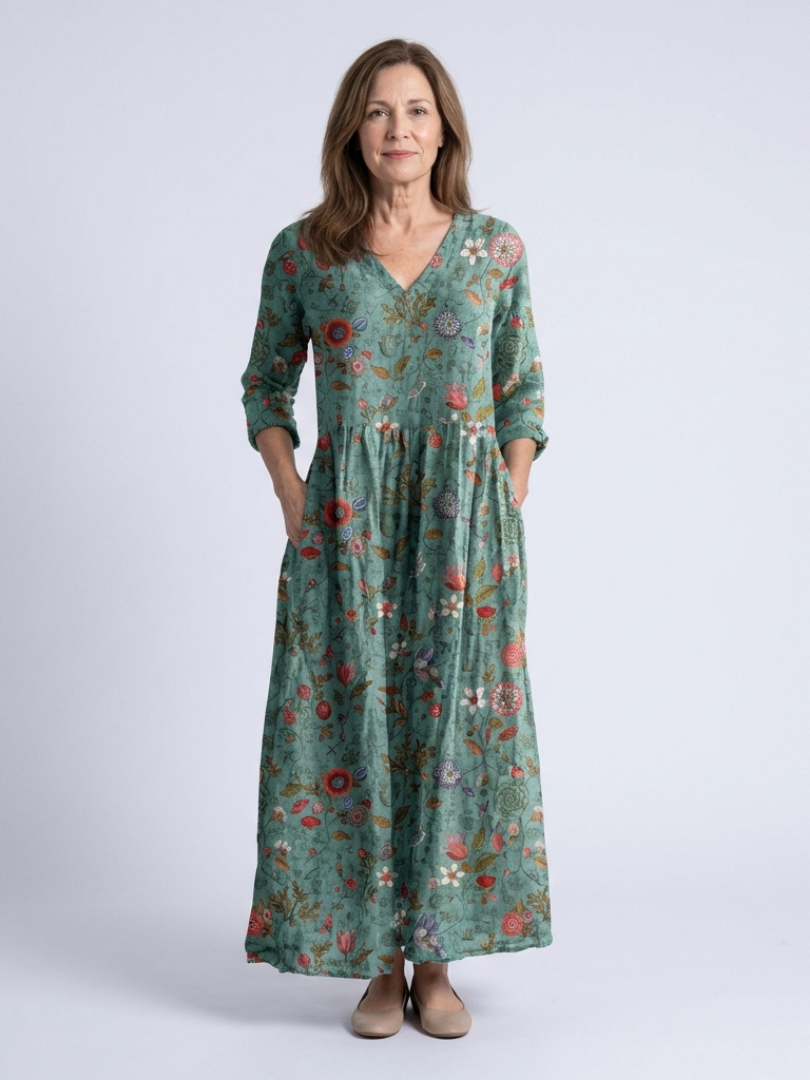 Miranda | Floral V-Neck Maxi Dress
