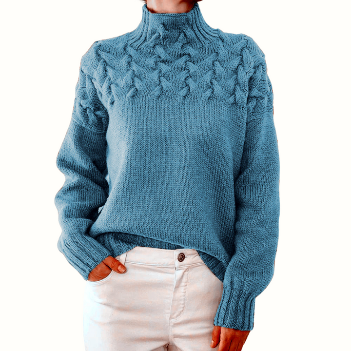 Bernadette | Cable-Knit Turtleneck Sweater