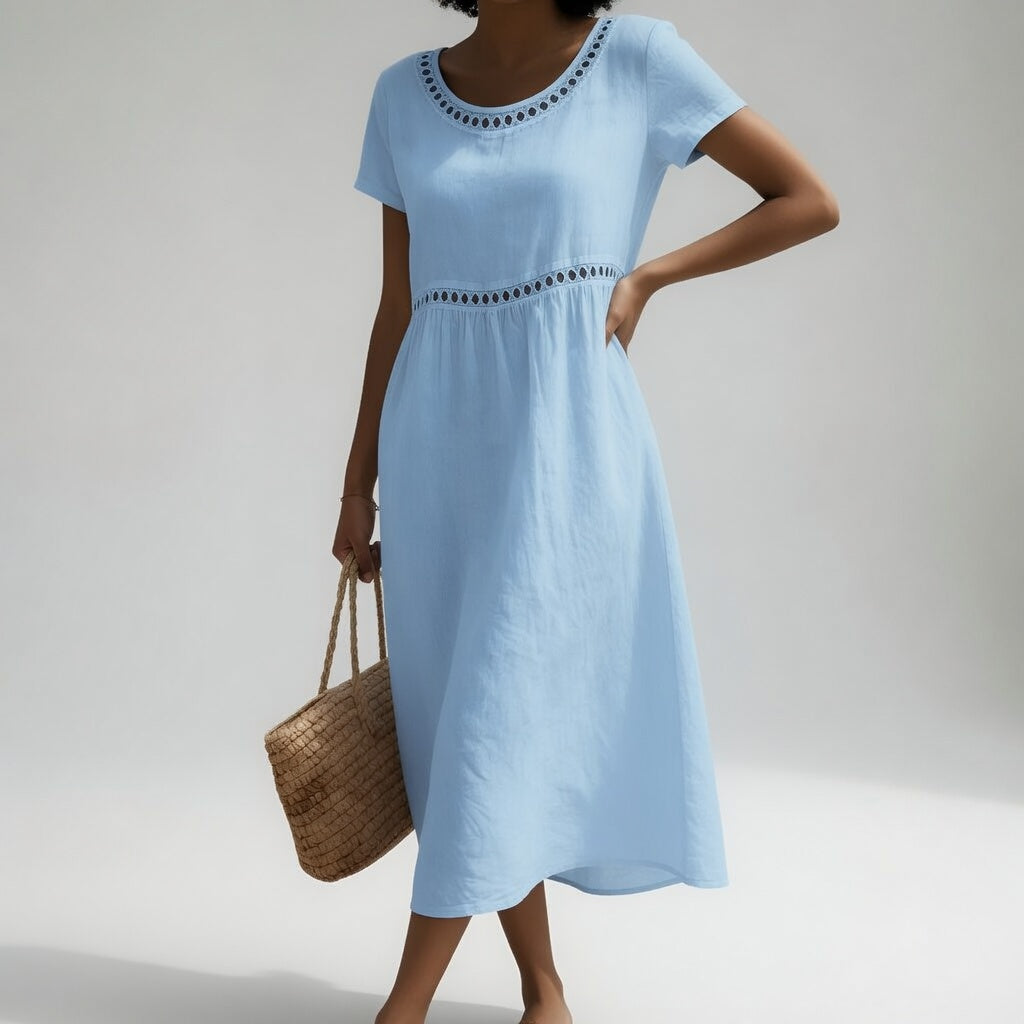 Bronwen | Scalloped Midi Dress