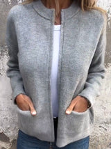 Juliet | Ribbed Zip-Front Cardigan
