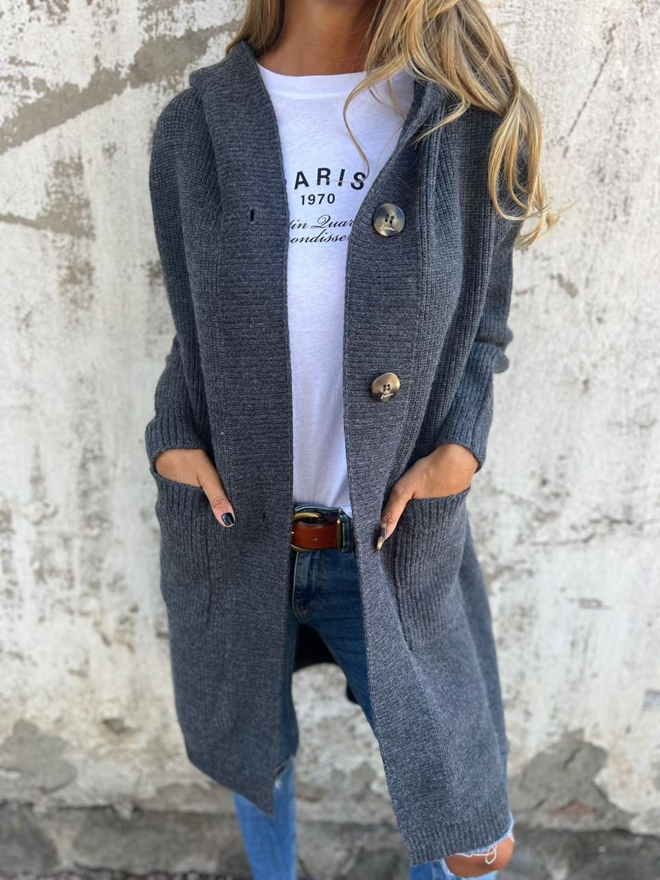 Paloma | Longline Button-Front Cardigan