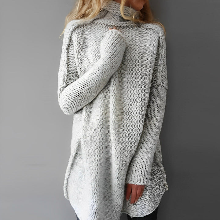 Verity | Relaxed Longline Roll-Neck Jumper