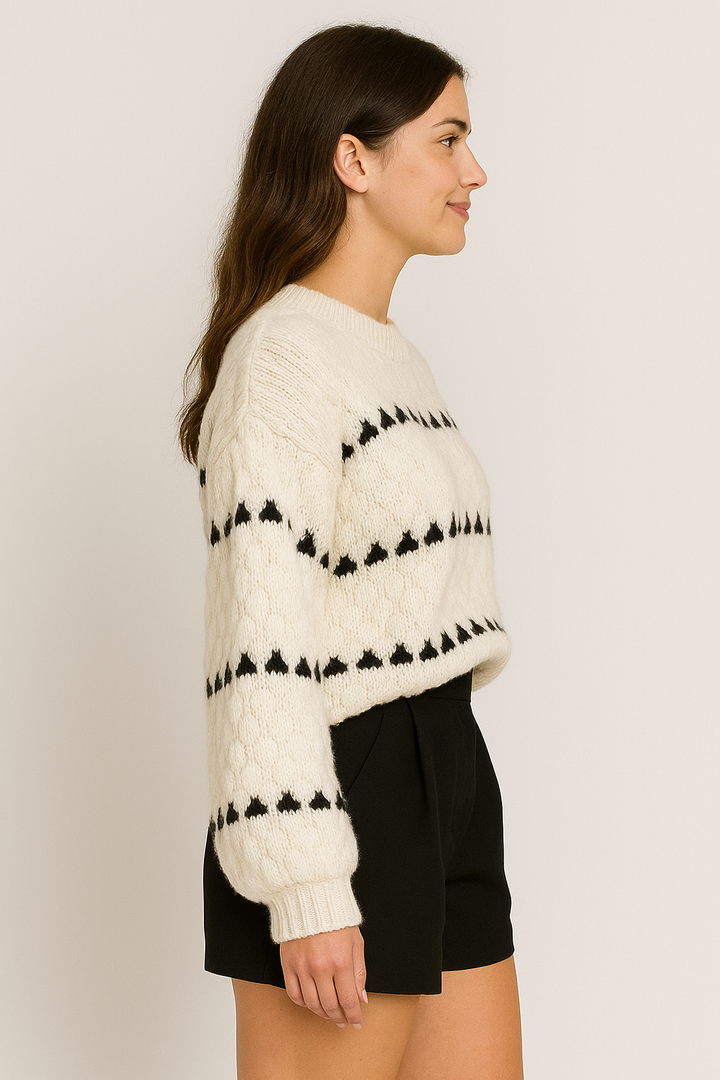 Edith | Textured Patterned Jumper