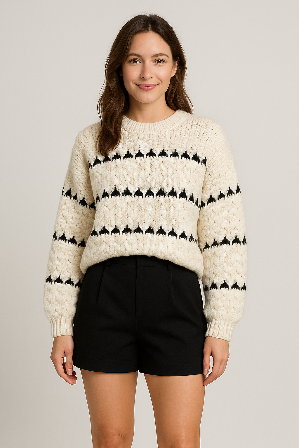 Edith | Textured Patterned Jumper