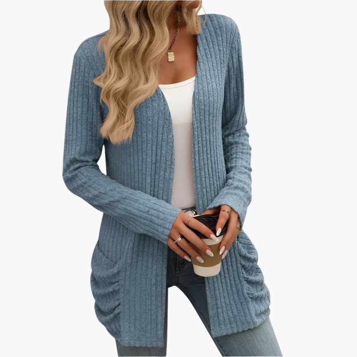 Marianne | Open-Front Ribbed Cardigan
