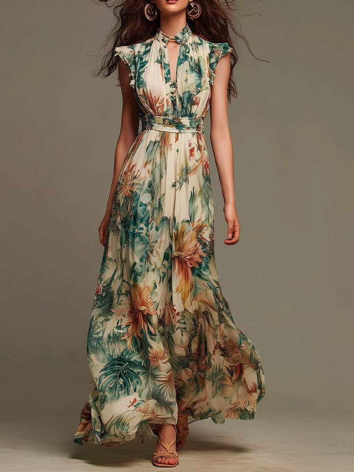 Amara | Botanical Maxi Dress