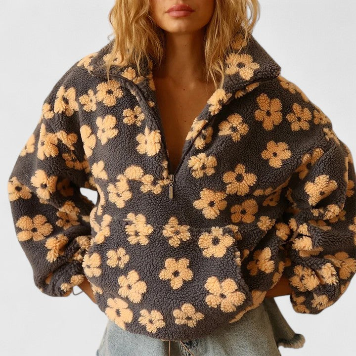 Tansy | Blooming Half-Zip Pullover