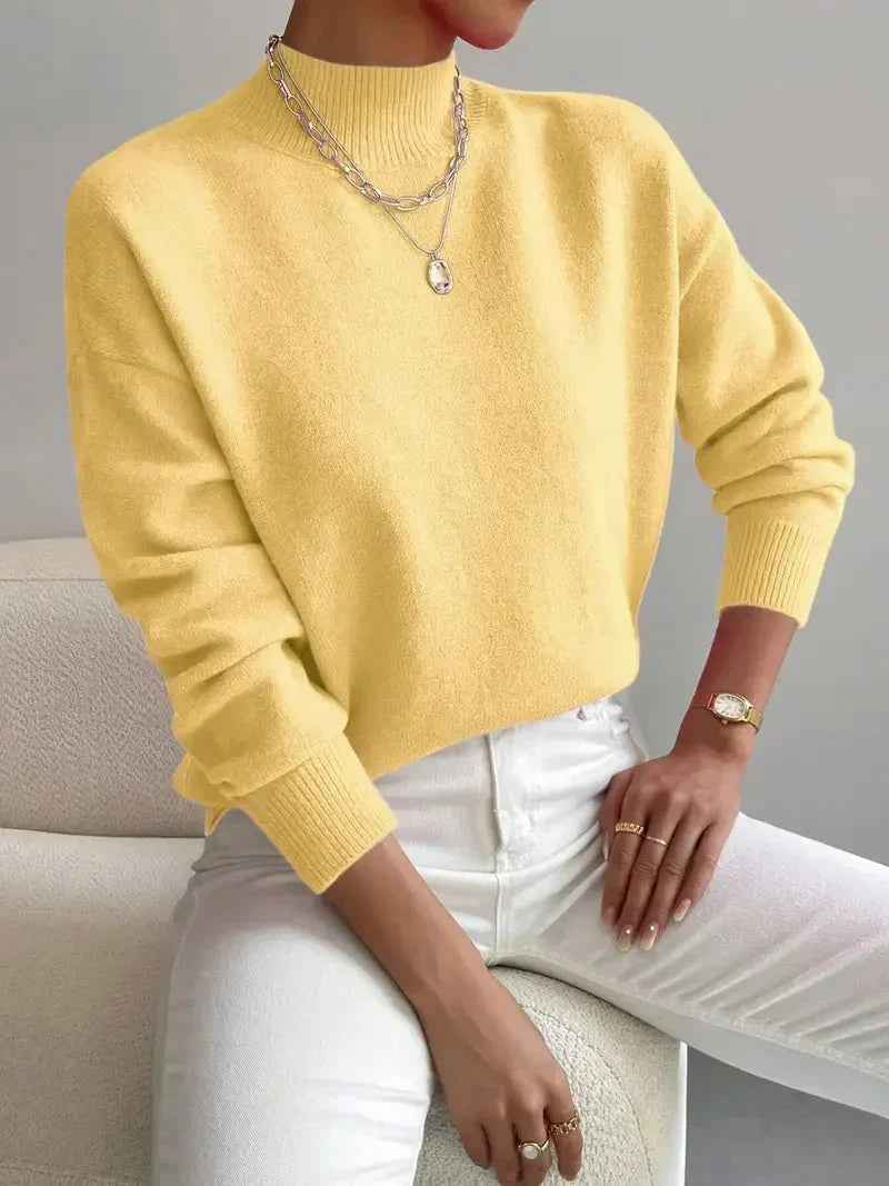 Suzanne | Soft Mock-Neck Sweater