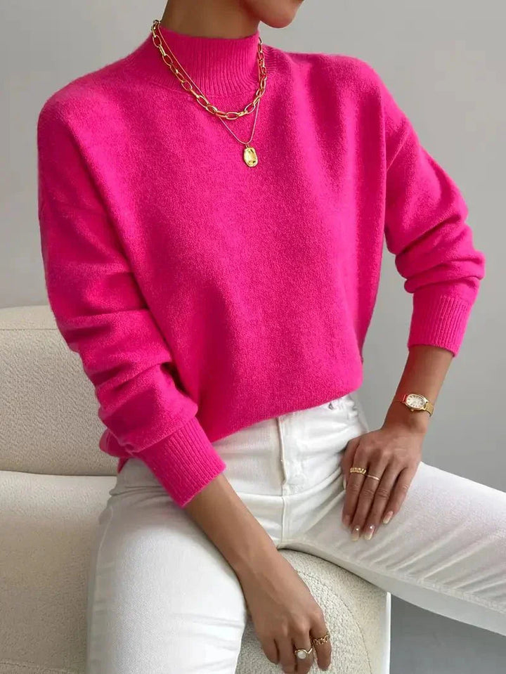 Suzanne | Soft Mock-Neck Sweater