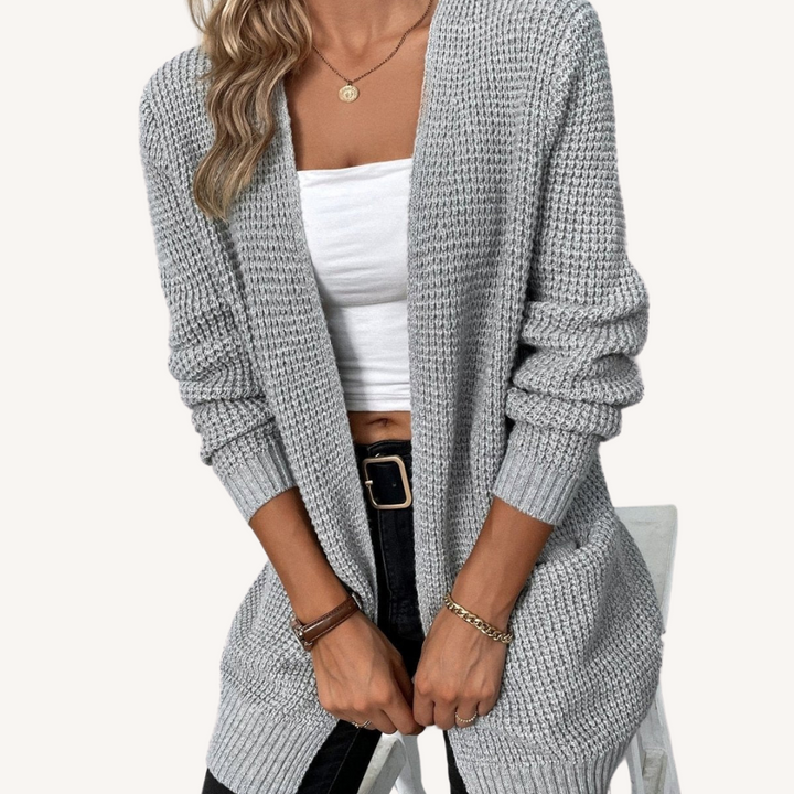 Patricia | Waffle-Knit Cardigan