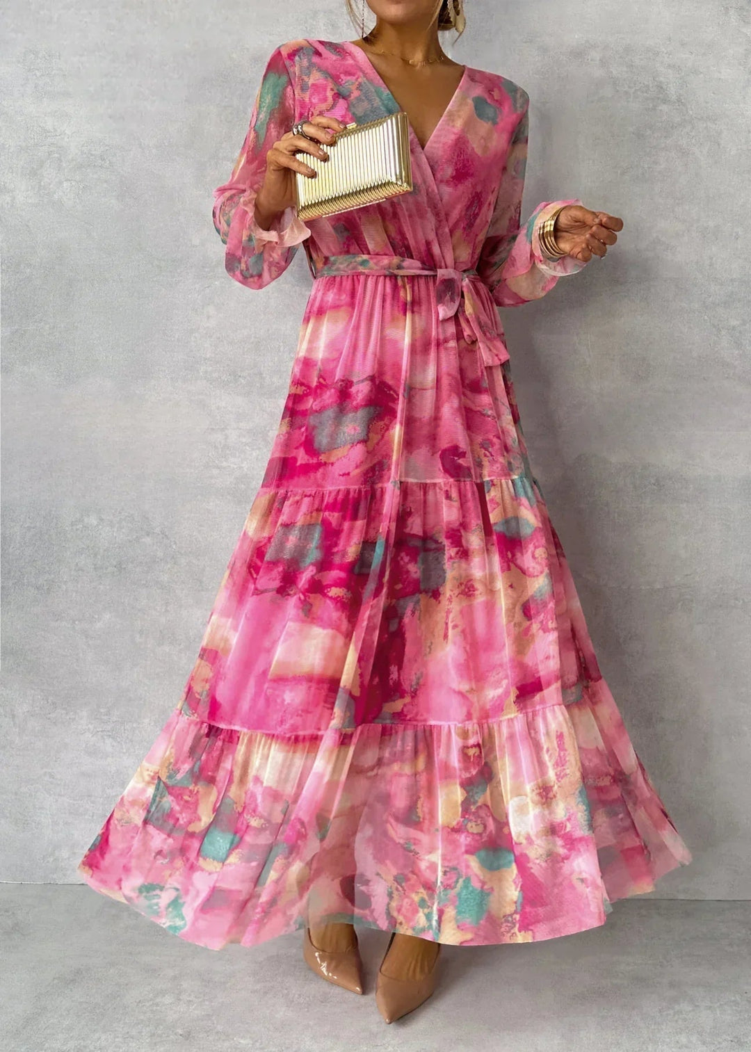 Elspeth | Flowing Floral Wrap Dress