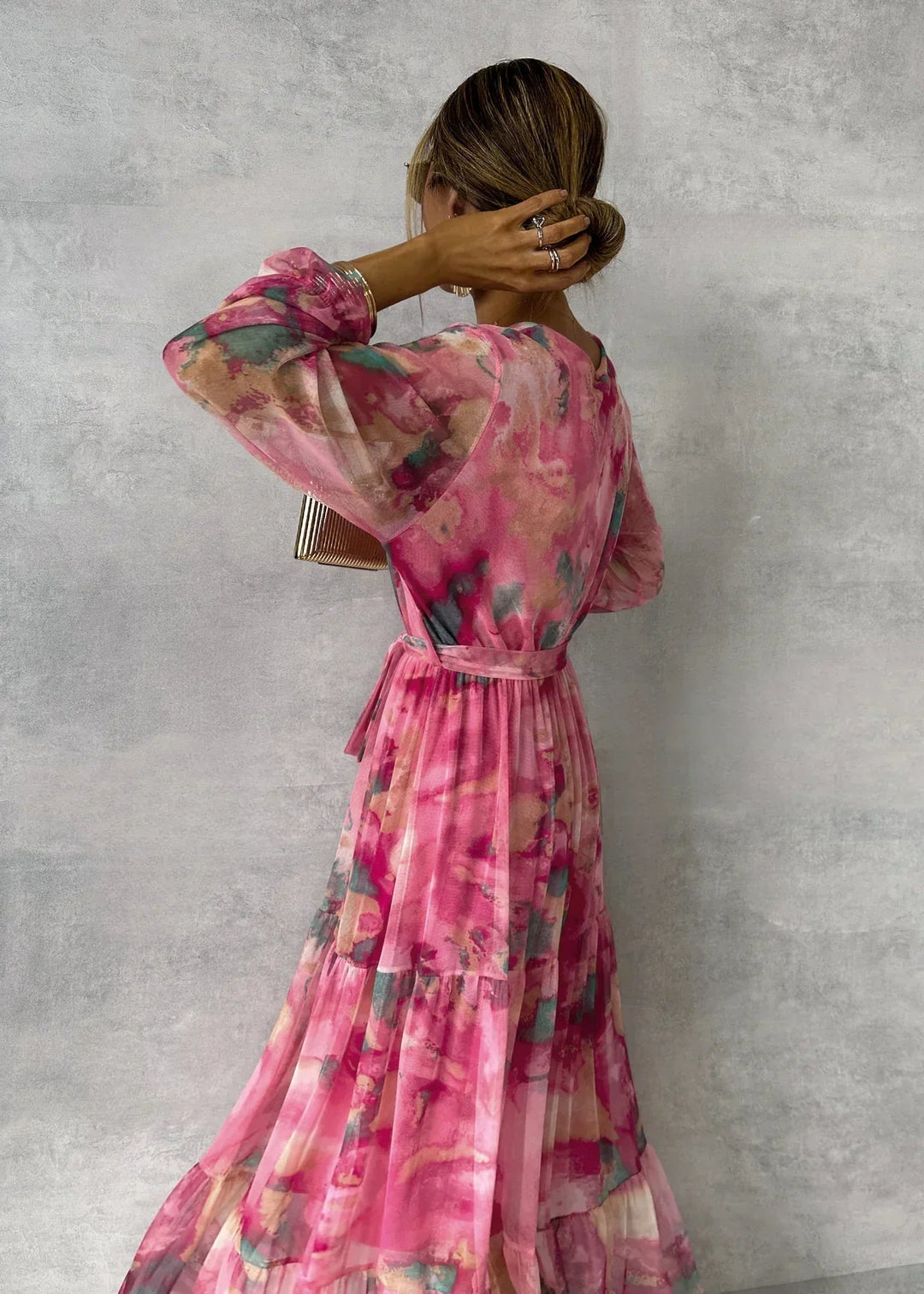 Eloise | Flowing Floral Wrap Dress