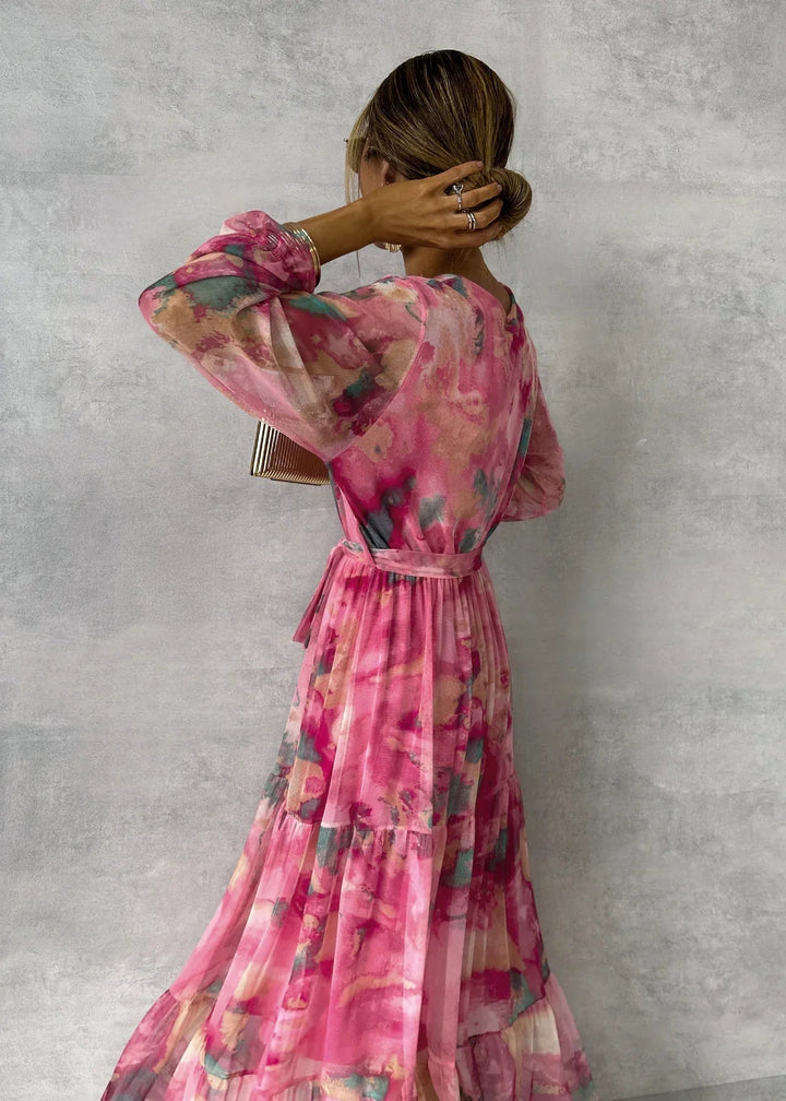Eloise | Flowing Floral Wrap Dress