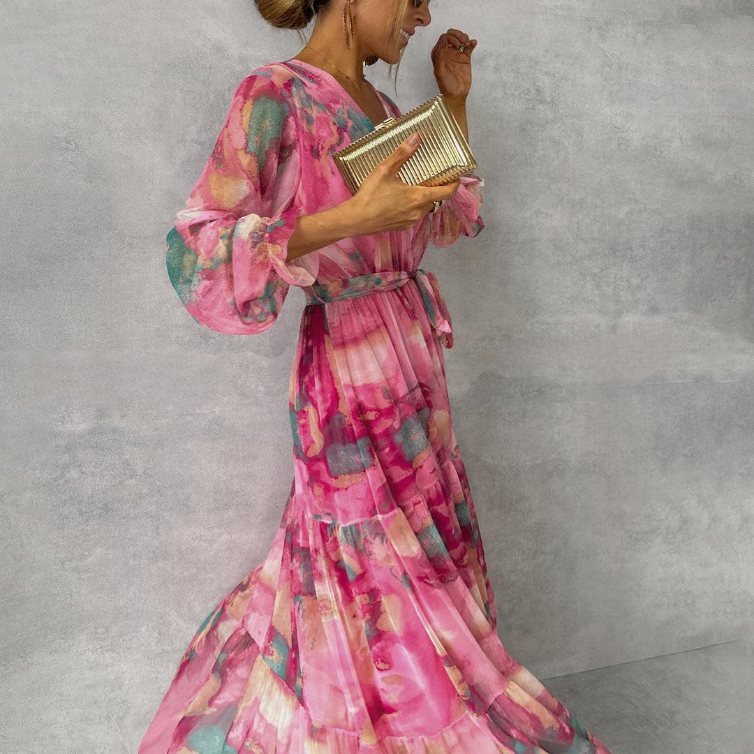 Eloise | Flowing Floral Wrap Dress