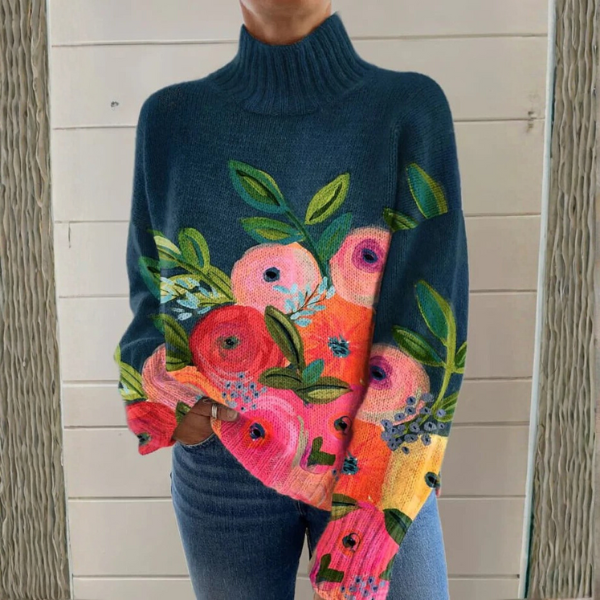Saffron | Floral Statement Sweater