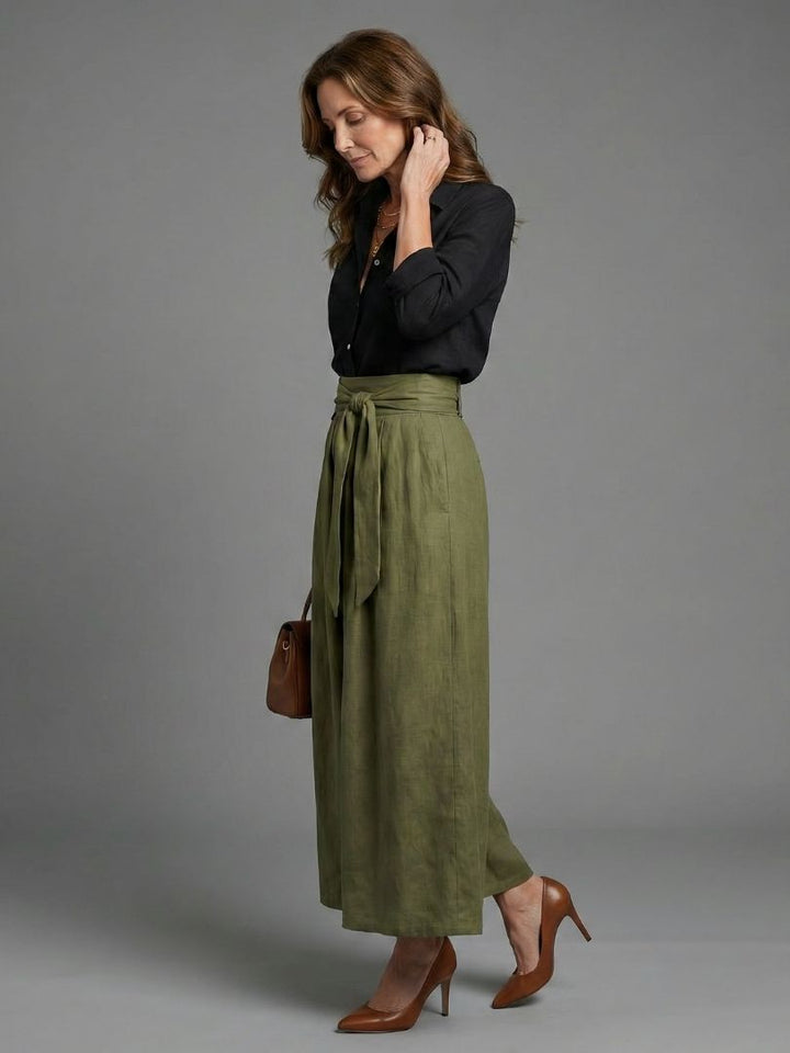 Josette | Elegant Blouse & Midi Skirt Two-Piece Set
