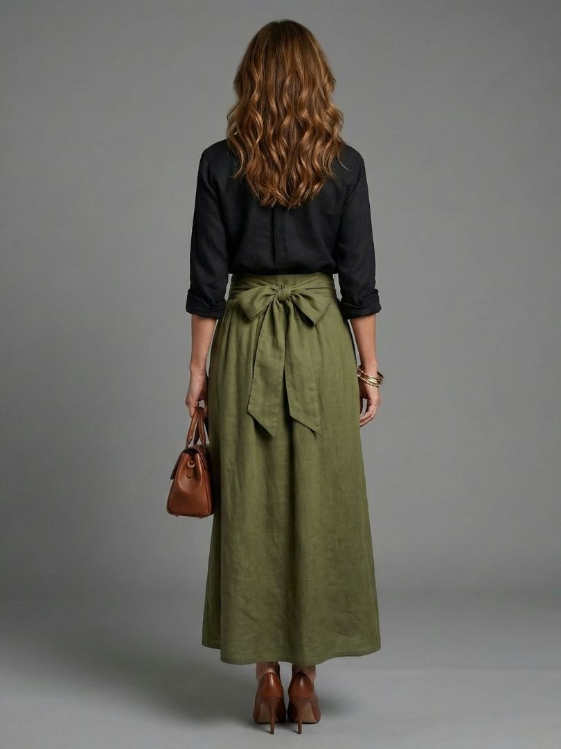 Josette | Elegant Blouse & Midi Skirt Two-Piece Set