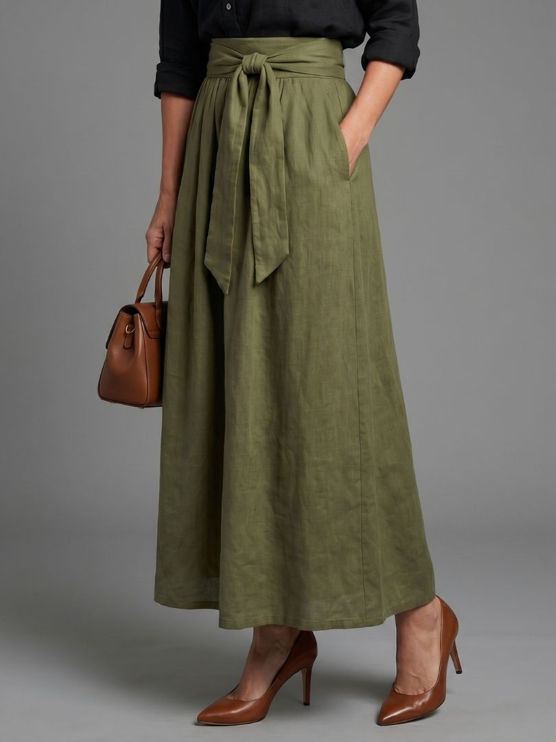 Josette | Elegant Blouse & Midi Skirt Two-Piece Set
