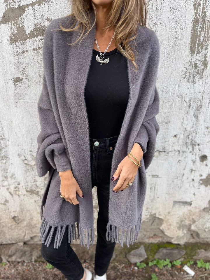 Waverly | Cosy Longline Fringe Cardigan