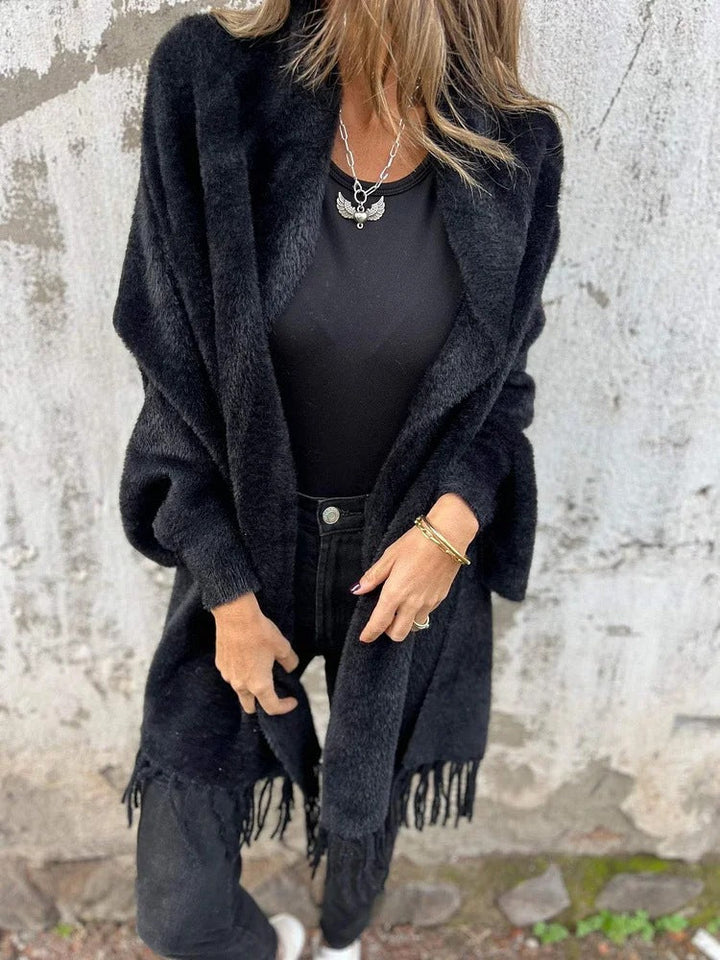 Waverly | Cosy Longline Fringe Cardigan