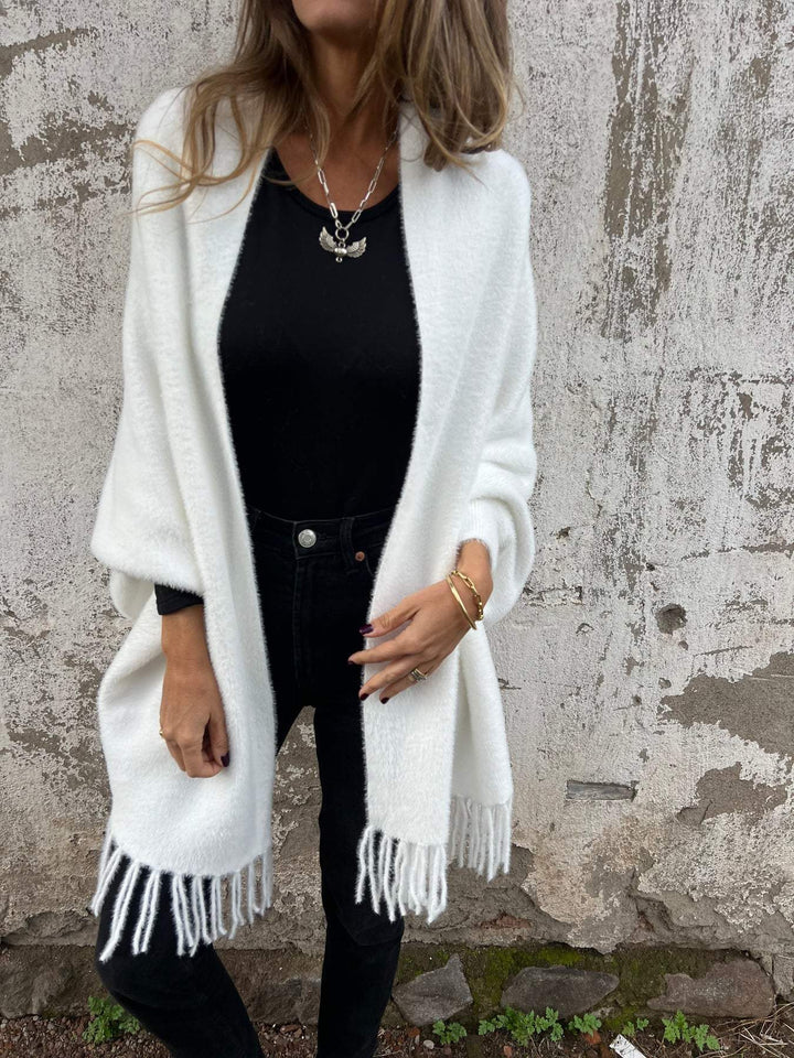 Waverly | Cosy Longline Fringe Cardigan
