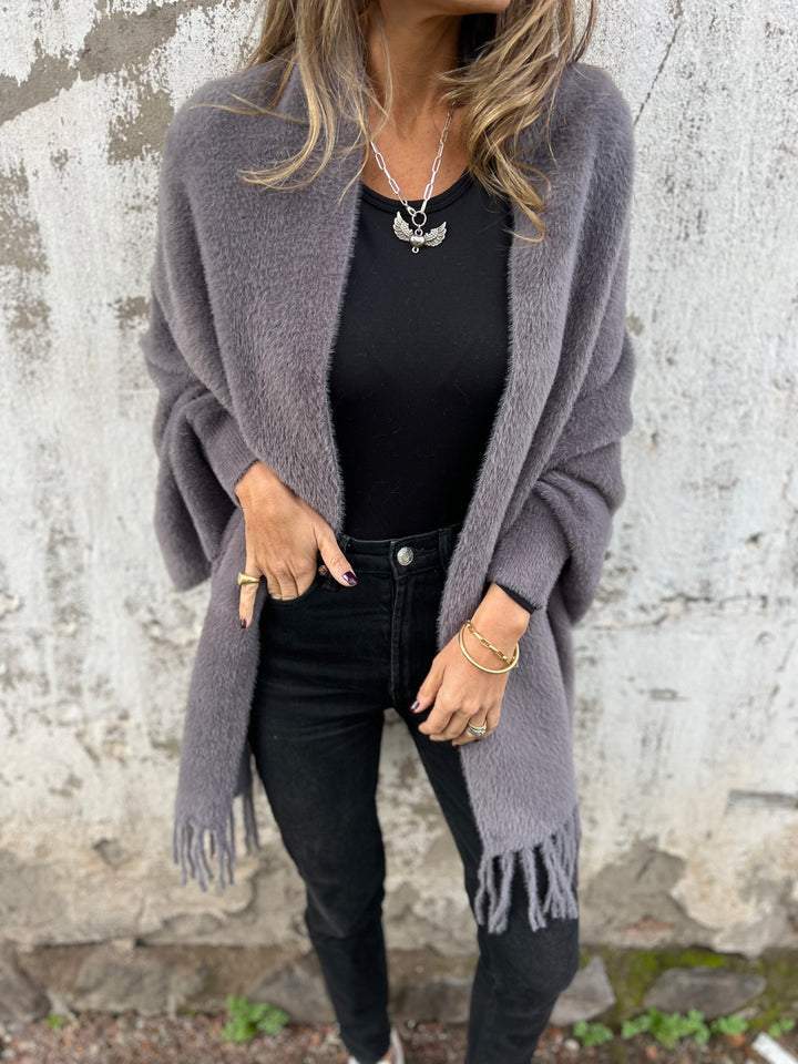 Waverly | Cosy Longline Fringe Cardigan