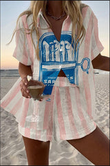 Carolyn | Coastal Stripe Two-Piece Set