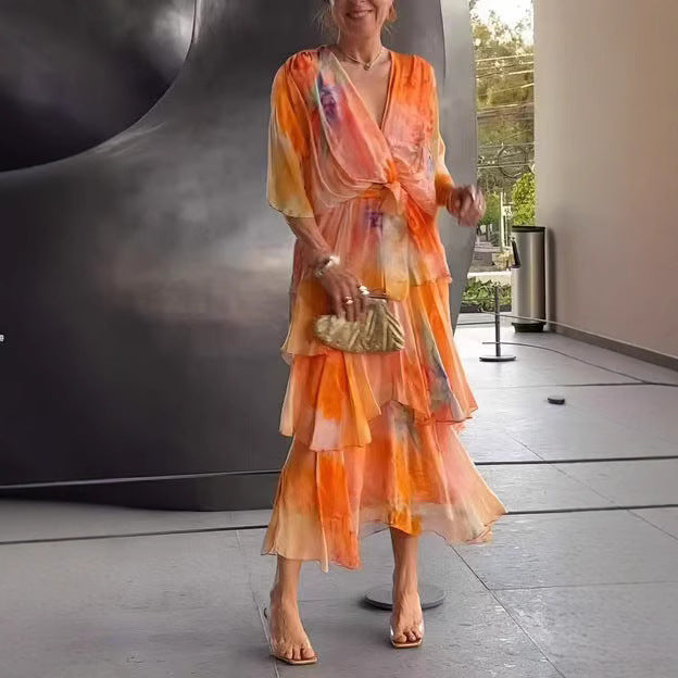Eliza | Layered Tiered Midi Dress