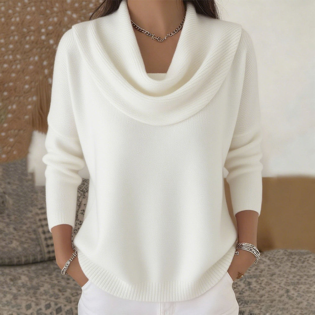 Cassia | Draped Cowl Neck Jumper
