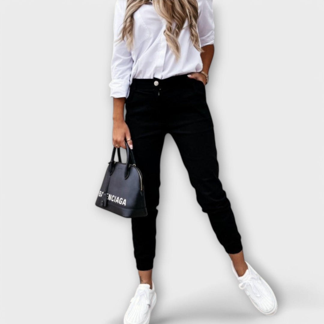 Greer | Tapered High-Waist Trousers