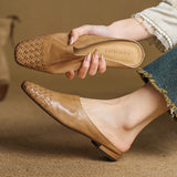 Thea | Woven-Toe Slip-On Mules