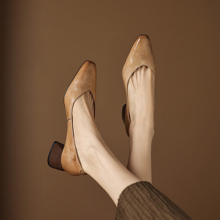 Lila | Pointed Block-Heel Heels