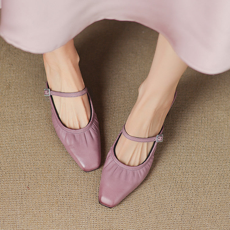Elsa | Ruched Strap Mules