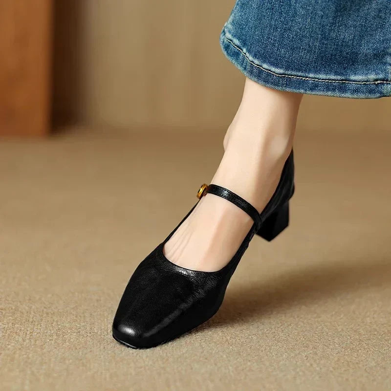 Emily | Buckled Block-Heel Mary Janes