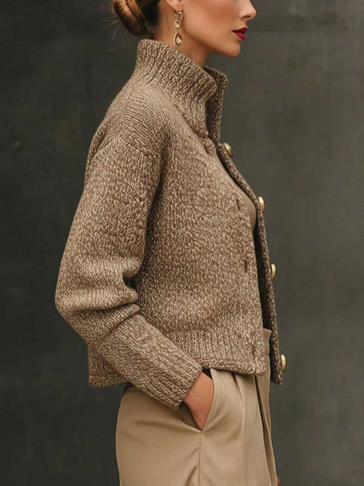 Livia | Textured Stand-Collar Jacket