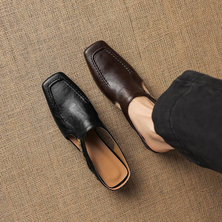 Vivienne | Square-Toe Slingback Mules